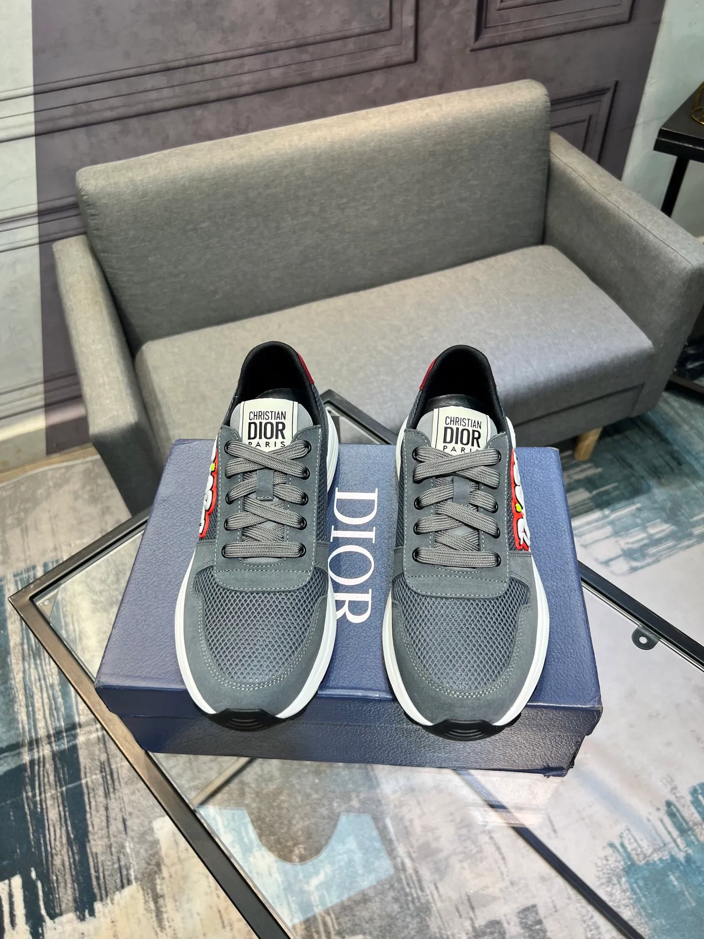 Men's shoes 💰420 [Dior] popular men's shoes, imported mesh splicing material, really inside. Original sole provided by the original factory, 38-45 (45 customized, non-refundable)